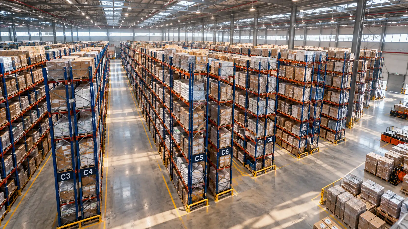 Pallet racking system membantu mengoptimalkan ruang, kapasitas, dan pengelolaan barang di gudang.